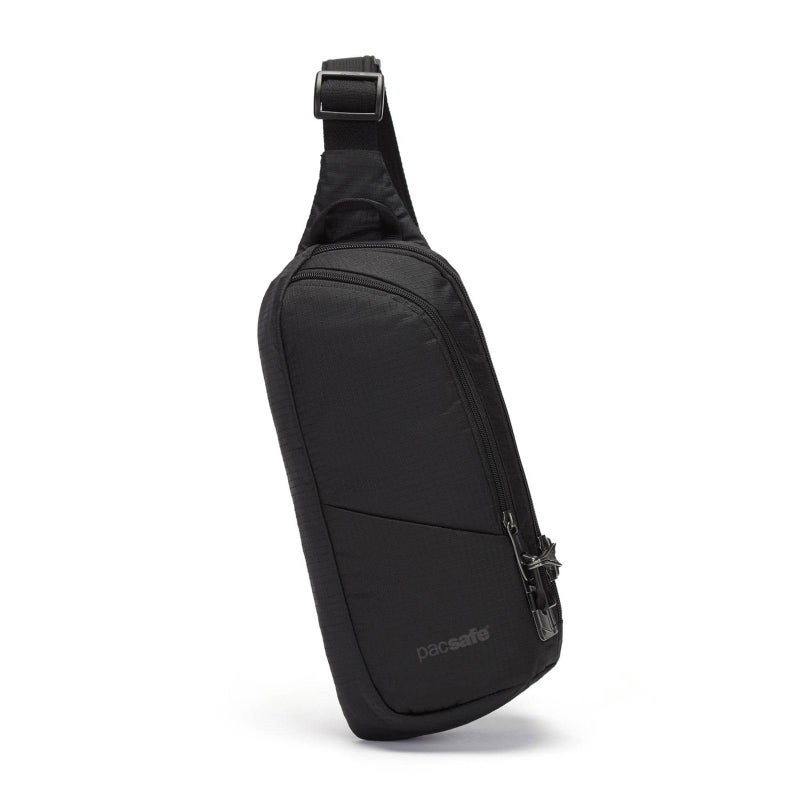 Pacsafe حقيبة س sling مضادة للسرقة Pacsafe Vibe 150 سعة 2.5 لتر، سوداء - Image 1